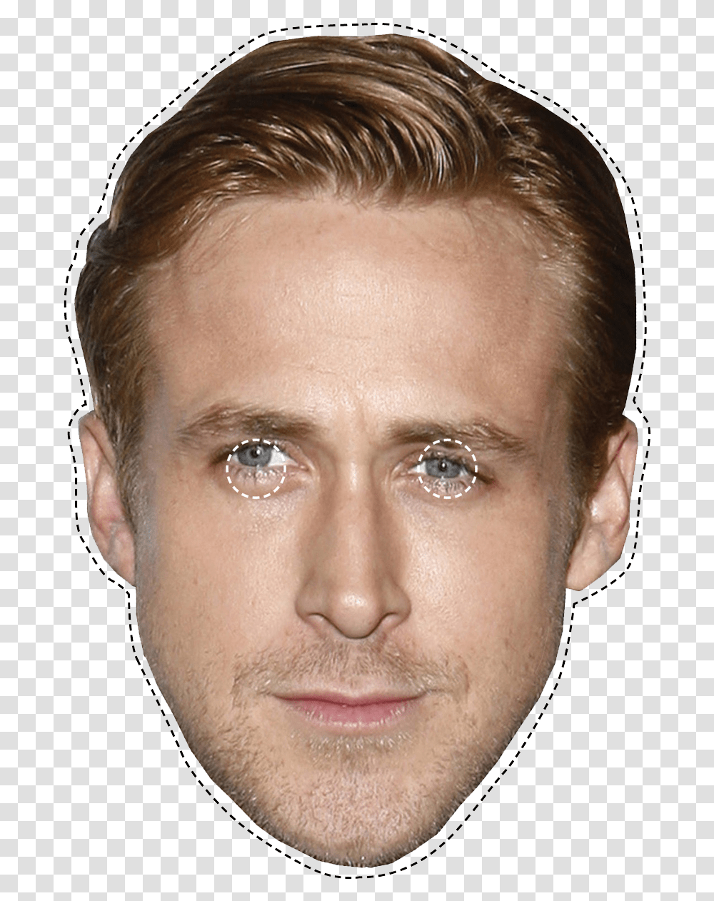 Ryan Gosling Celebrity Mask Ryan Gosling Background, Face, Person, Human, Head Transparent Png