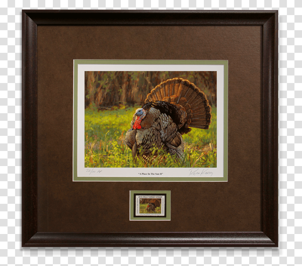 Ryan Kirby Turkey Nwtf 2016 Framed Stamp Print A Place, Bird, Animal, Turkey Bird, Poultry Transparent Png