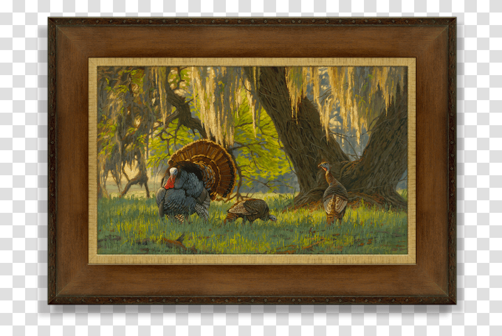 Ryan Kirby Wild Turkey Canvas Print Boss Of The Moss Wild Turkey, Painting, Bird, Animal Transparent Png
