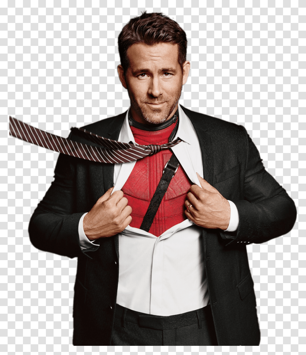 Ryan Reynolds Deadpool Clip Arts Ryan Reynolds Deadpool, Tie, Accessories, Accessory, Person Transparent Png