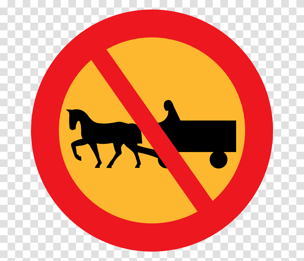 Ryanlerch No Horse And Carts Sign, Animals, Road Sign, Mammal Transparent Png