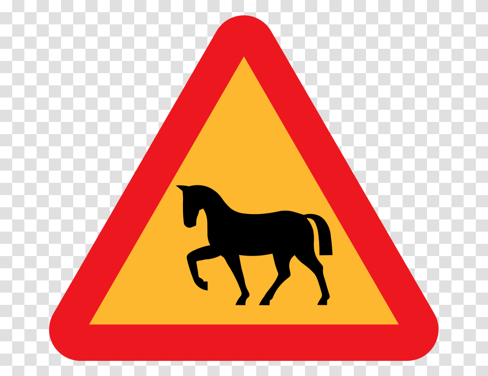 Ryanlerch Warning Horses Roadsign, Animals, Road Sign, Mammal Transparent Png