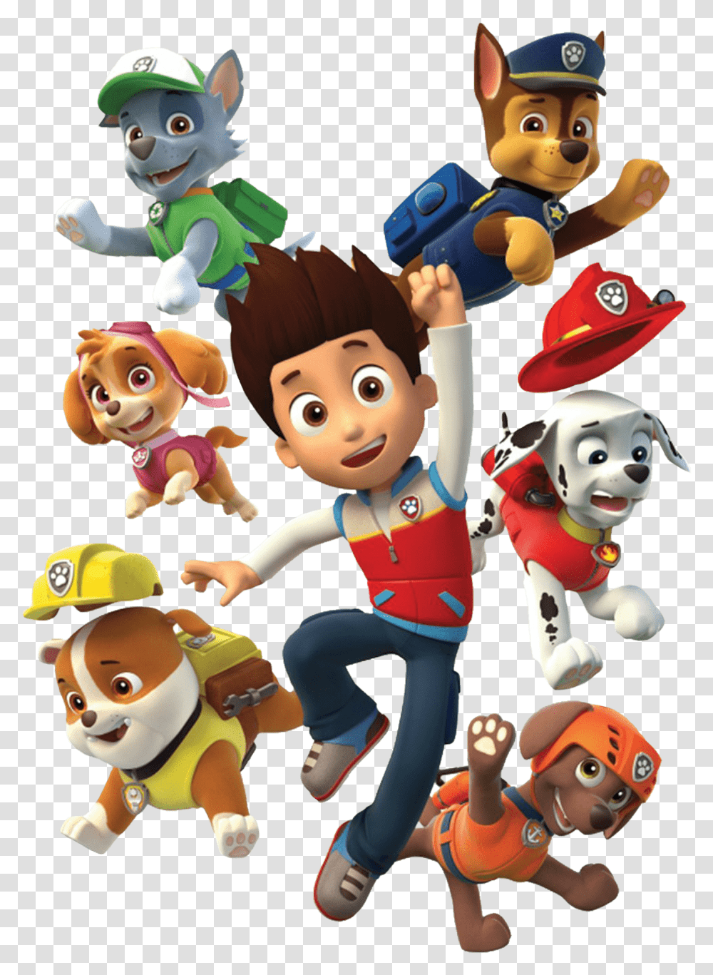 Ryder And His Dogs Paw Patrol Ryder And Paw Patrol, Super Mario, Person, Toy, People Transparent Png