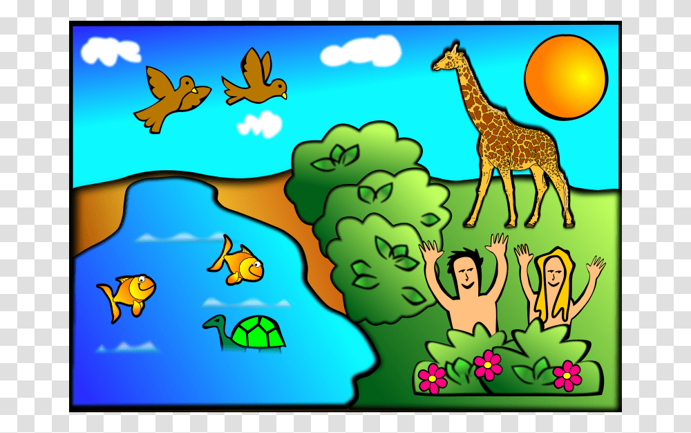 Rygle Creation Scene, Religion, Giraffe, Wildlife, Mammal Transparent Png