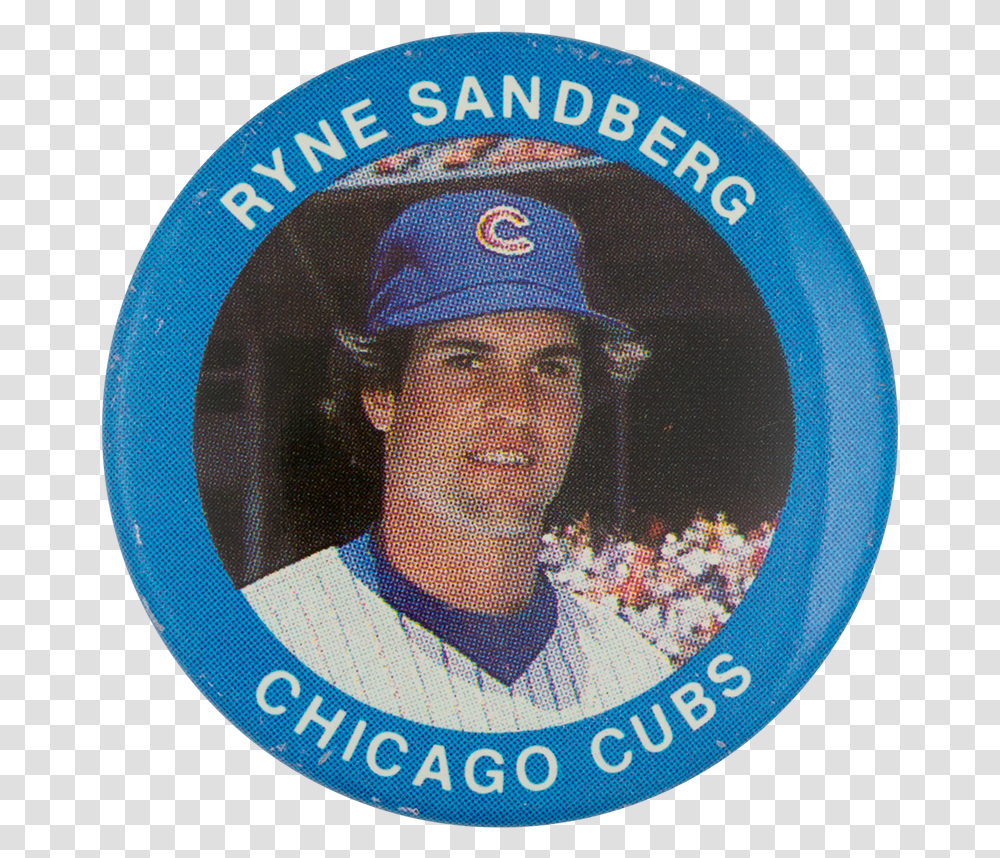 Ryne Sandberg Chicago Cubs Sports Button Museum Emblem, Logo, Trademark, Badge Transparent Png