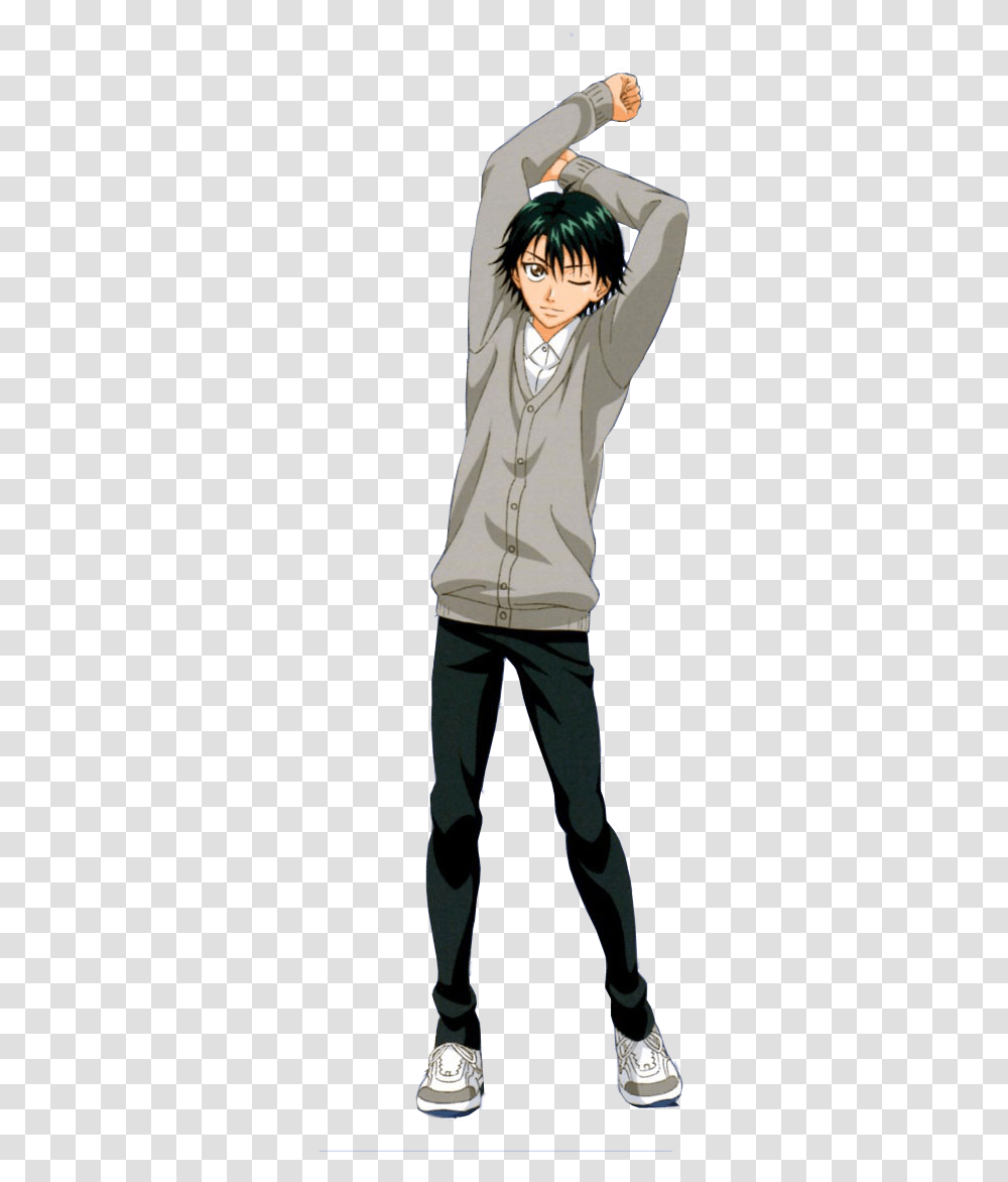 Ryoma Echizen Prince Of Tennis Cards, Person, Sleeve, Sweatshirt Transparent Png