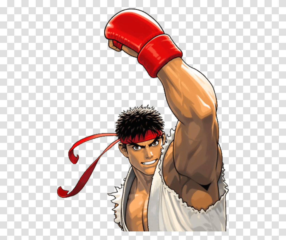 Ryu Cartoon Illustration Muscle Tatsunoko Vs Capcom Ultimate All, Person, Human, Sport, Sports Transparent Png