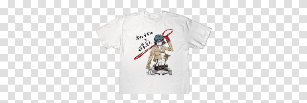 Ryuko X Mikasa By Kiseki Supervillain, Clothing, Apparel, T-Shirt, Person Transparent Png