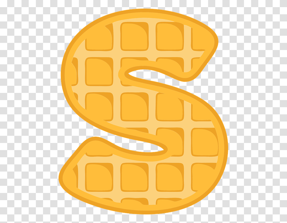 S 960, Alphabet, Waffle, Food, Bread Transparent Png