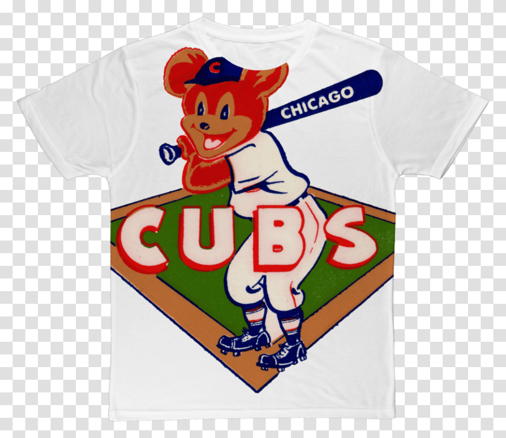 S Chicago Cubs Classic Sublimation Adult T Shirt Cartoon, Apparel, T-Shirt Transparent Png