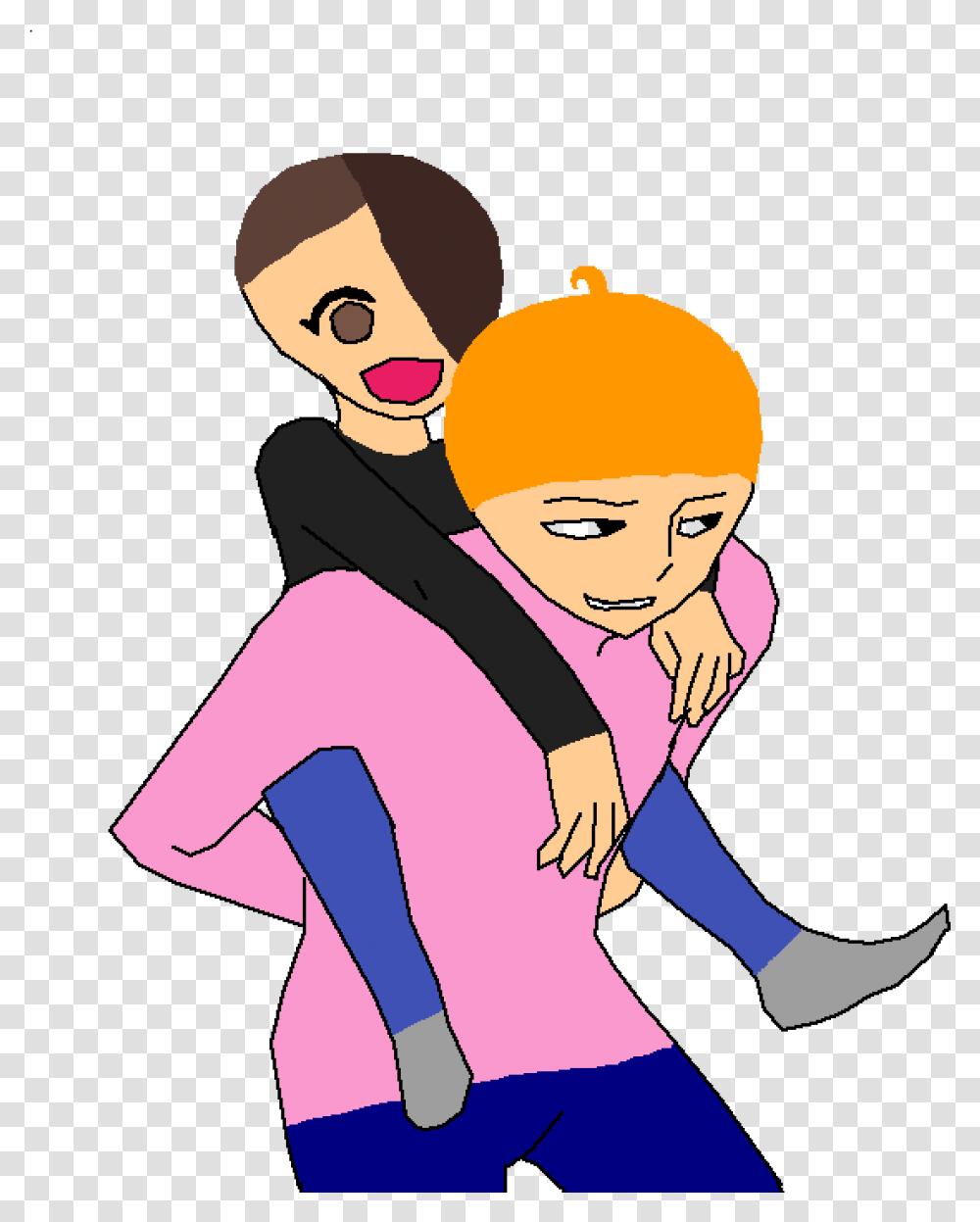 S Friendship With Levi Cartoon, Person, Hug, Female, Girl Transparent Png