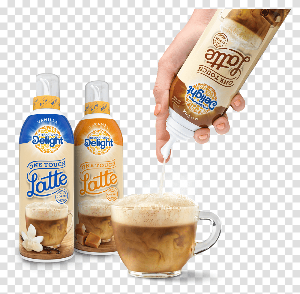 S Function Is To Actuate The Valve Directly Below It International Delight One Touch Latte, Beverage, Beer, Alcohol, Soda Transparent Png