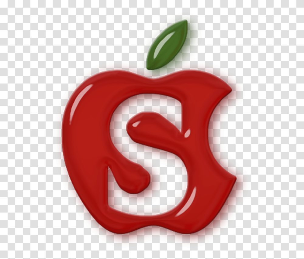 S Letter In Apple, Plant, Wax Seal, Heart Transparent Png