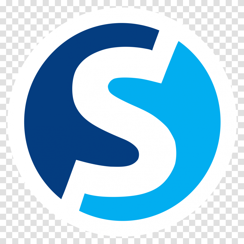 S Logos 5 Image Blue S With White Line Through It Logo, Symbol, Trademark, Text, Badge Transparent Png