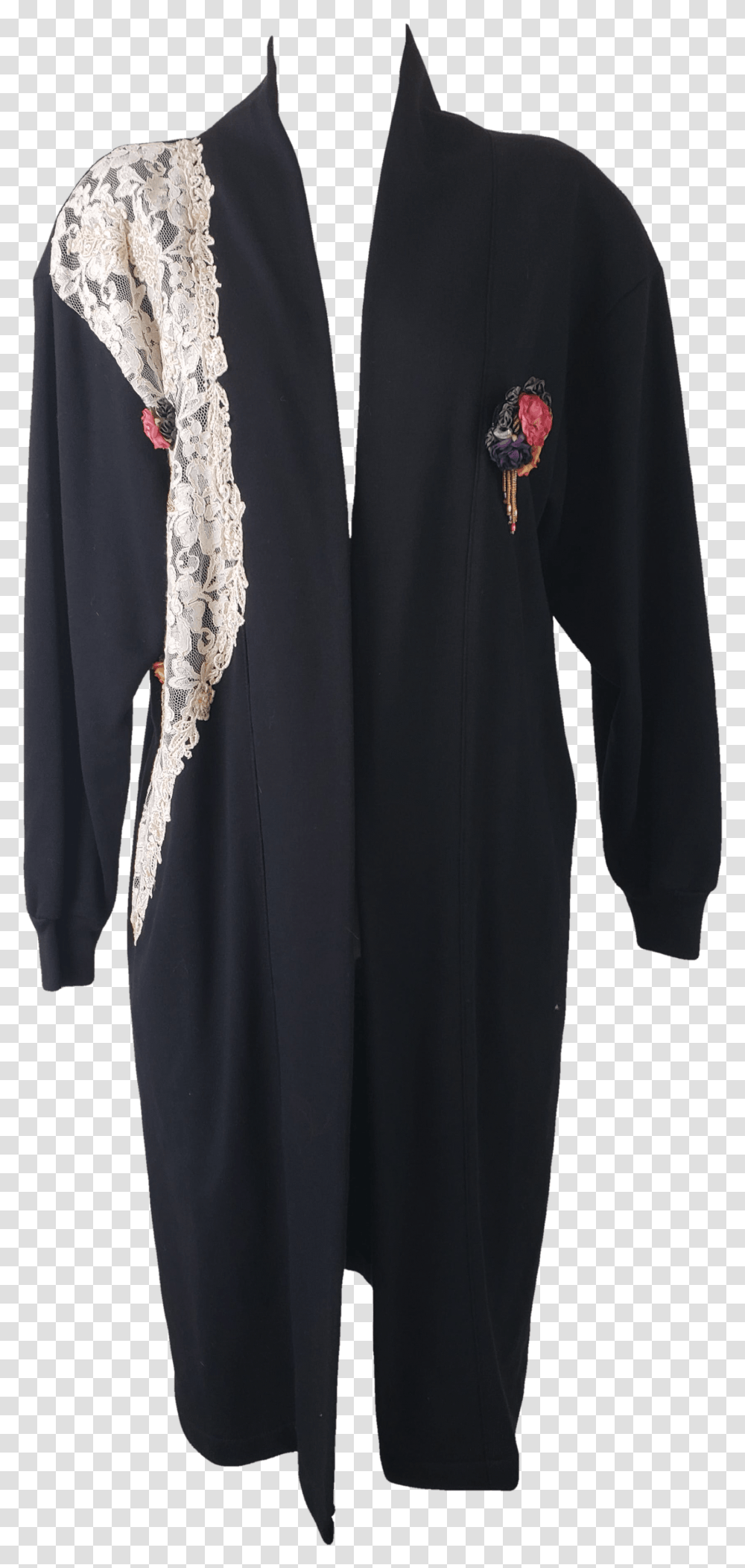S Long Open Cardigan With Lace Detailing With Flower Costume, Apparel, Sleeve, Fashion Transparent Png