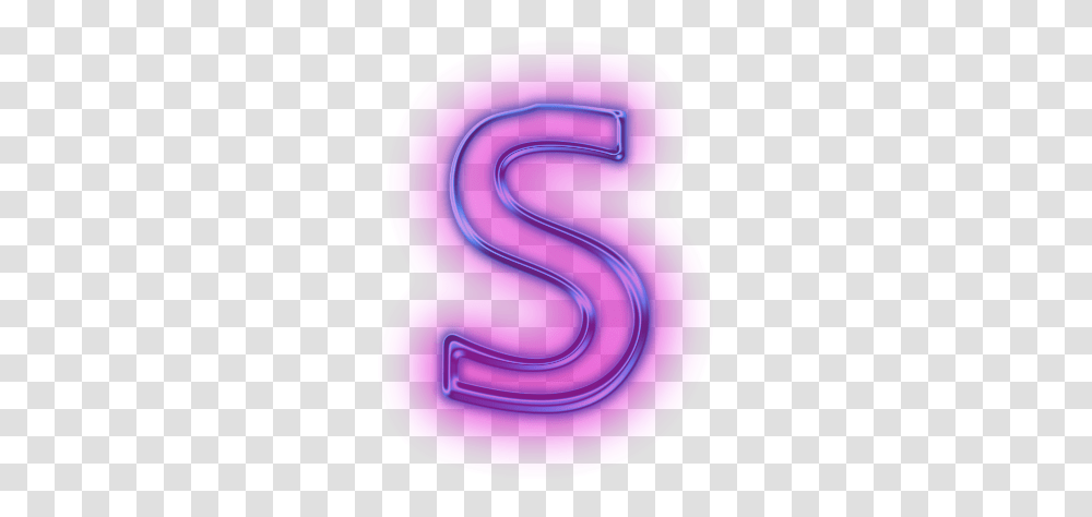 S Neon Mor Harf Neon Letter S, Graphics, Art, Text, Pattern Transparent Png