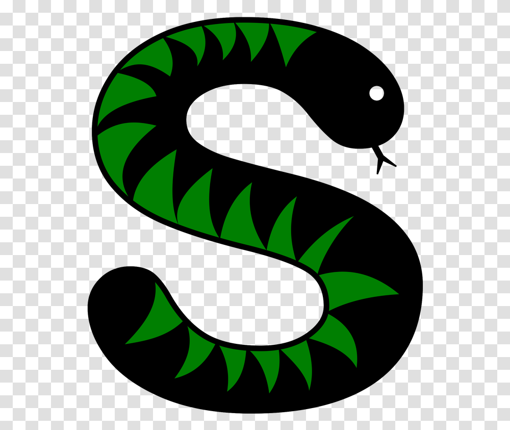 S Snake Snake In S, Green, Dragon Transparent Png