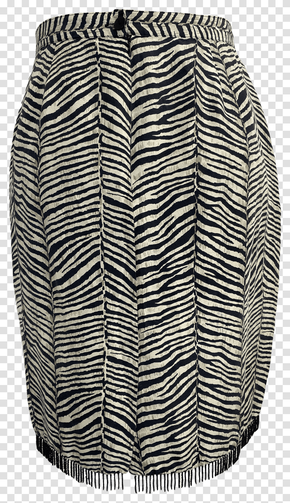 S Zebra Print Silk Beaded Fringe Hem Skirt Pencil Skirt Transparent Png