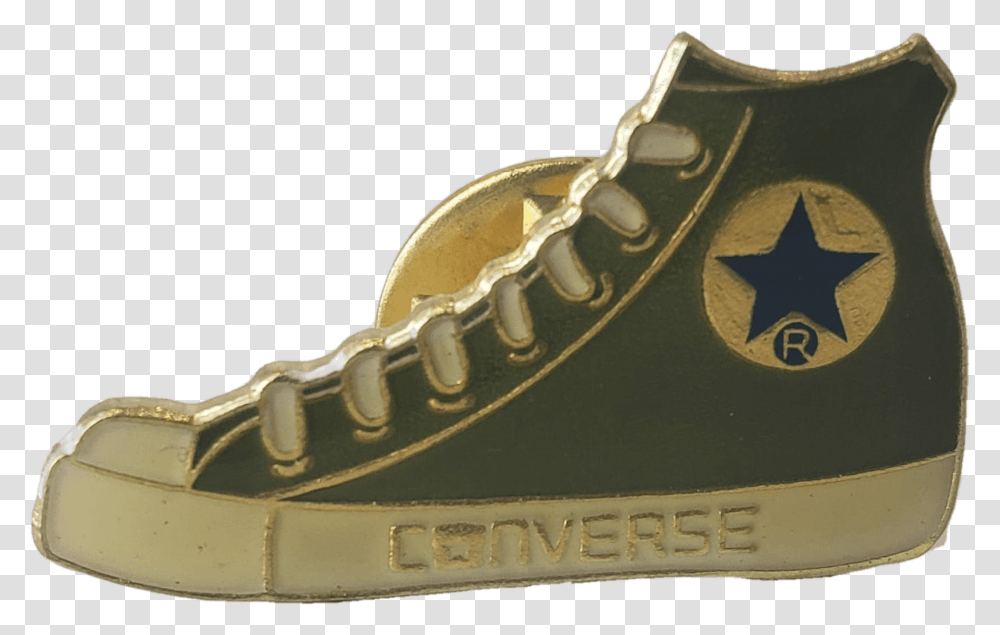 S80 S Green High Top Converse Pin Walking Shoe, Logo, Trademark, Star Symbol Transparent Png