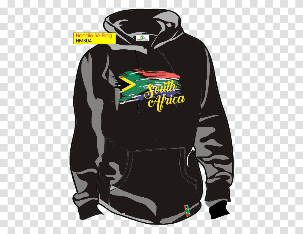 Sa Flag Black Hoodie Black Hoodie Template, Apparel, Sweatshirt, Sweater Transparent Png