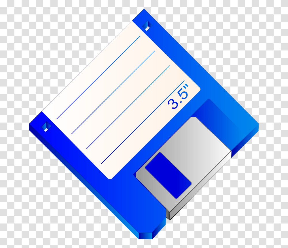 Sabathius 3.5 Floppy Disk Blue Labelled, Technology, Page, Diary Transparent Png