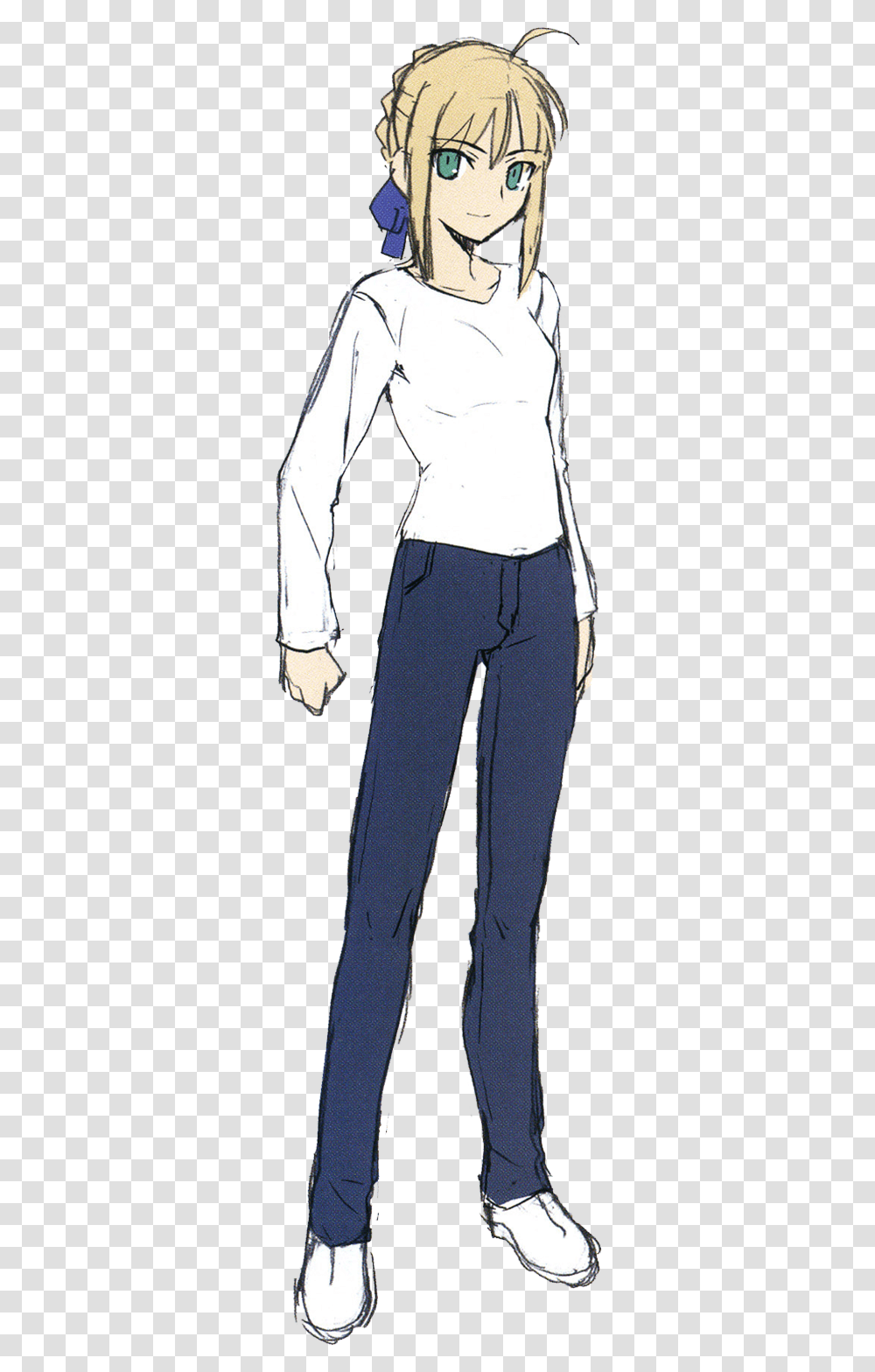 Saber New Casual Casual Fate Saber, Pants, Person, Sleeve Transparent Png