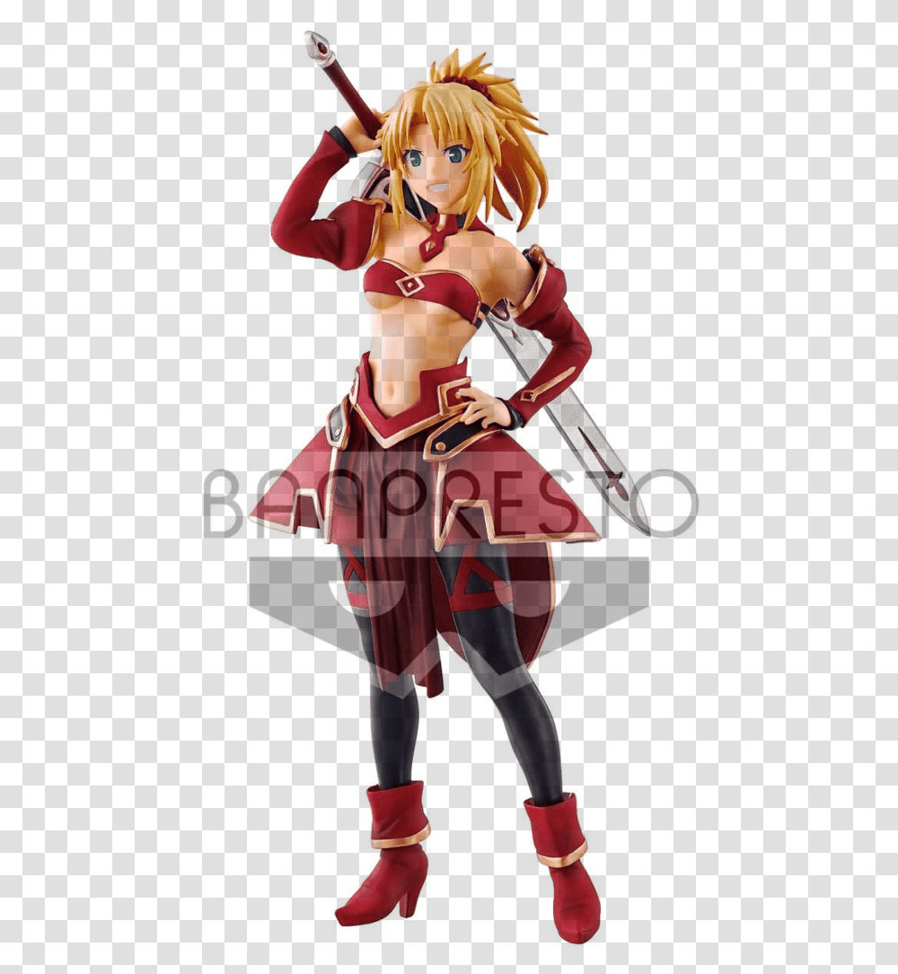 Saber Of Red Figure Non Scale Figure Banpresto Fate Apocrypha Saber Of Red Figure, Person, Leisure Activities, Crowd, Knight Transparent Png