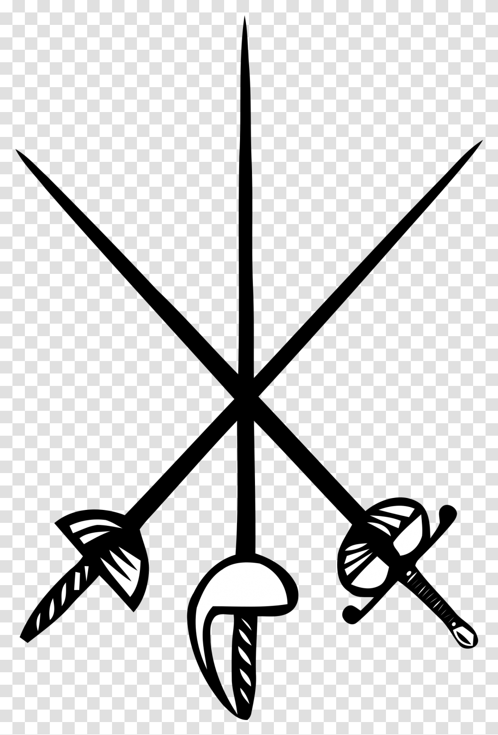 Saber Vector Crossing Swords Fencing Swords Clipart, Hand, Holding Hands, Face, Stencil Transparent Png