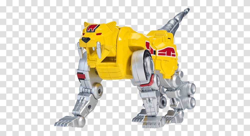 Sabertooth Tiger Dinozord Figure Power Rangers Tigerzord, Toy, Robot Transparent Png