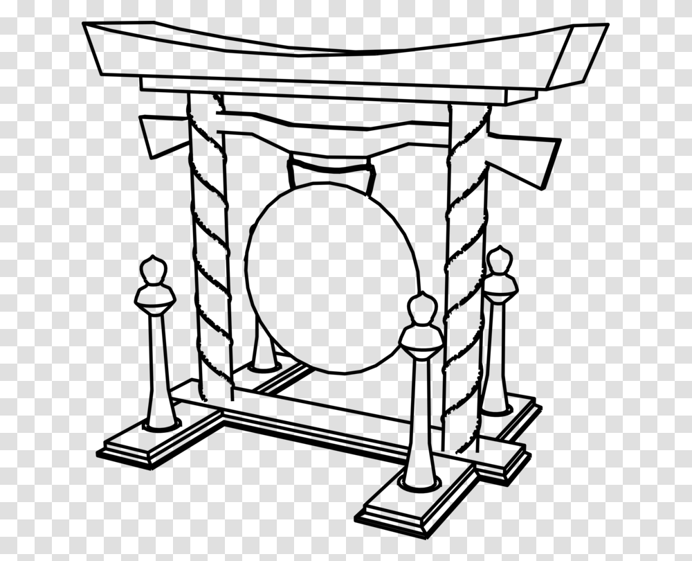 Sabian Chinese Gong Drawing Percussion Line Art, Gray, World Of Warcraft Transparent Png