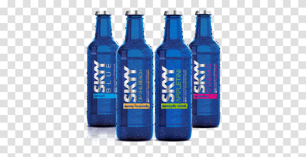Sabores De Skyy Blue, Bottle, Cosmetics, Liquor, Alcohol Transparent Png