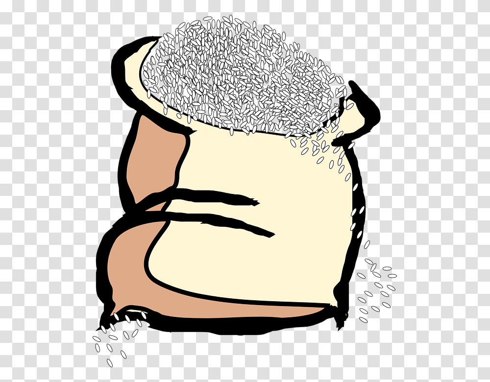 Sack Bag Grains Rice Open Wheat Seed Agriculture Cartoons Rice Grains, Lamp, Accessories, Accessory, Jewelry Transparent Png