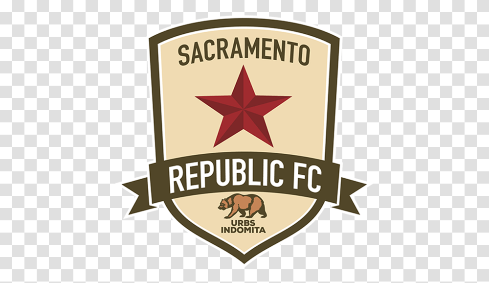 Sacramento Republic Logo, Trademark, Star Symbol, Badge Transparent Png