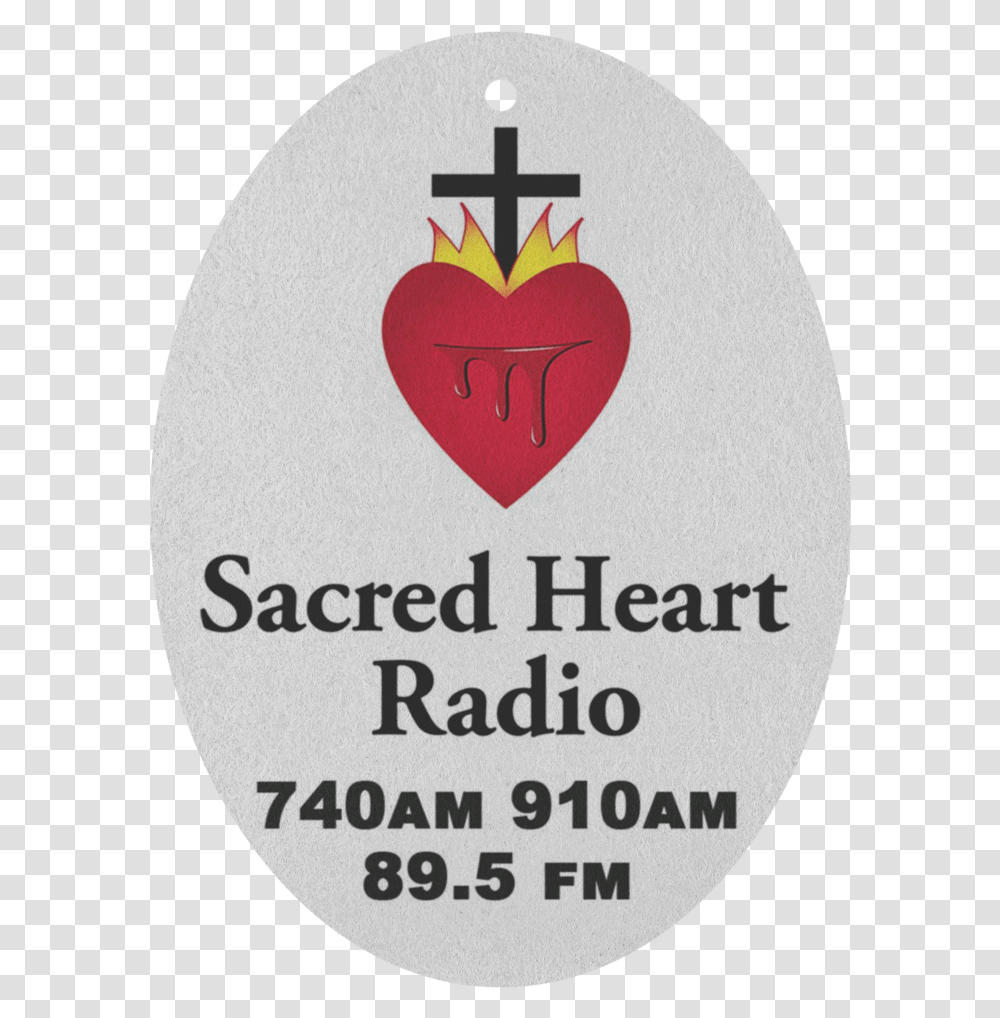 Sacred Heart Radio Air Freshener Deborah Heart And Lung Center, Label, Text, Symbol, Bottle Transparent Png