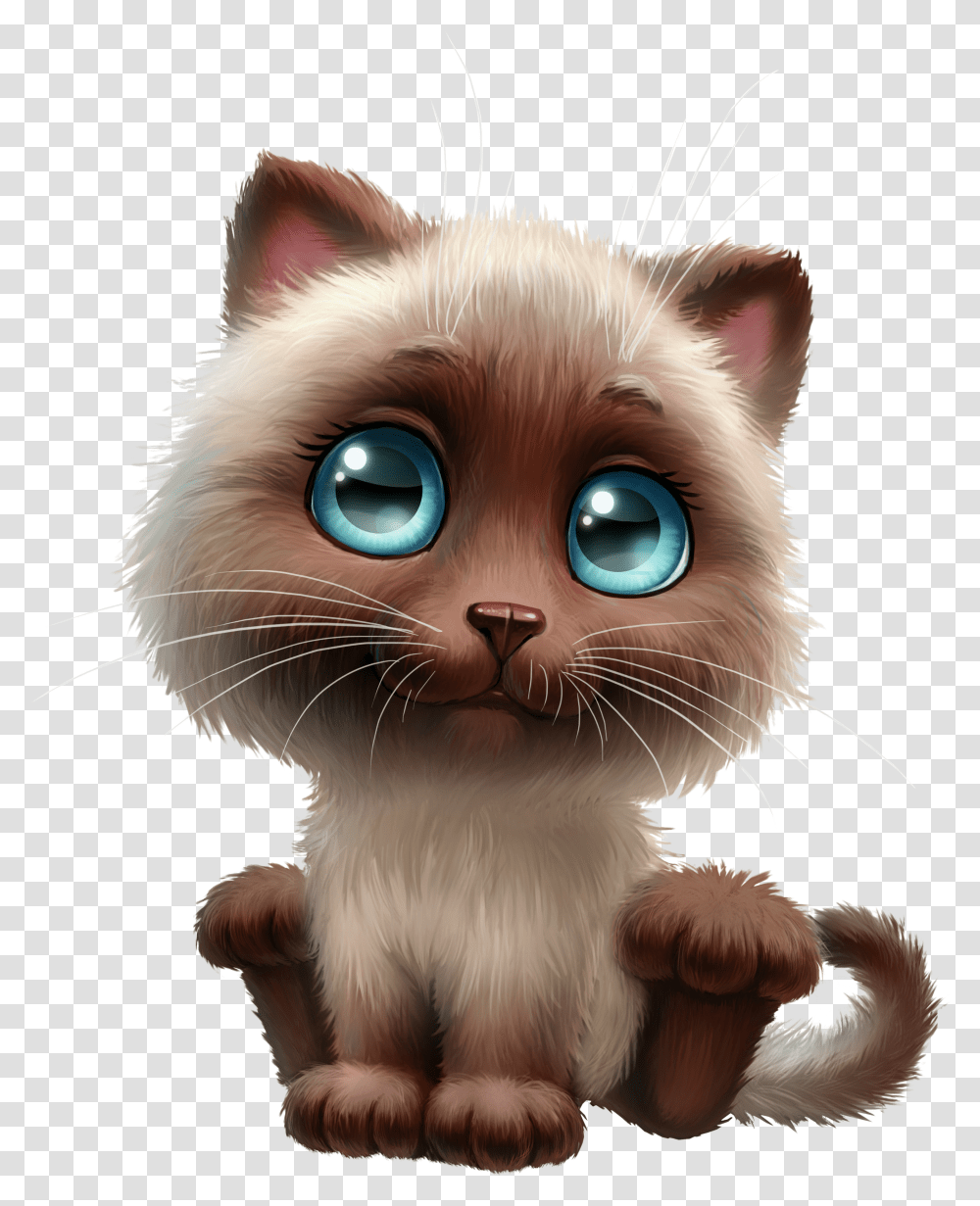 Sad Animals Clipart Cute Siamese Cat Cartoon Transparent Png