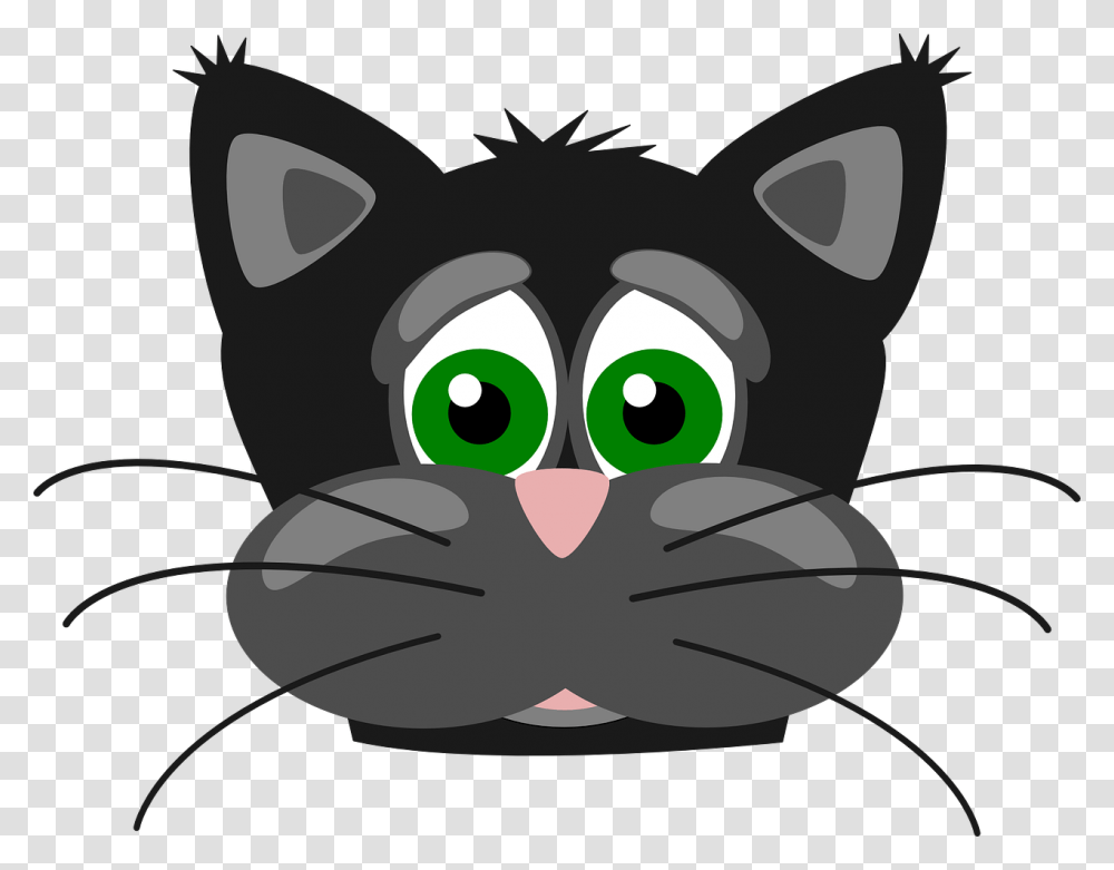 Sad Cat Face Clipart, Pet, Animal, Mammal, Black Cat Transparent Png