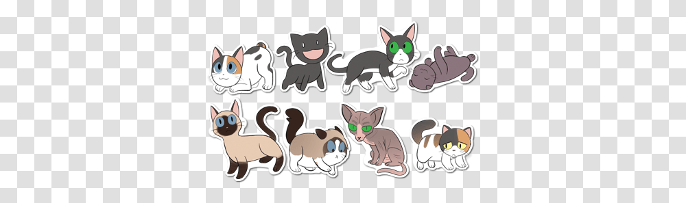 Sad Cat Stickers Sold By Pale Dog Studios Cartoon, Animal, Mammal, Wildlife, Lemur Transparent Png