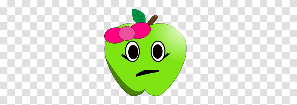 Sad Clipart Apple, Plant, Green, Food, Fruit Transparent Png