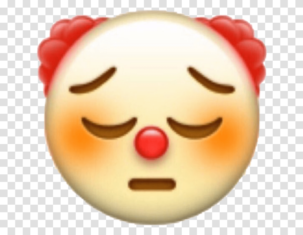 Sad Clown Cowboy Emoji Cartoons Smiley Sad Clown Emoji, Sweets, Food, Confectionery, Ball Transparent Png