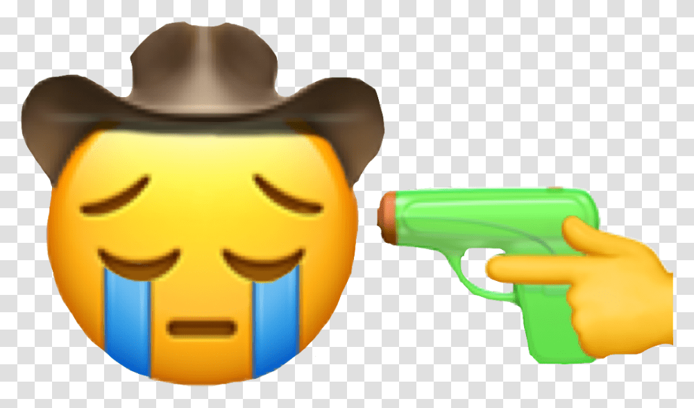 Sad Cowboy Emoji, Toy, Water Gun, Outdoors, Power Drill Transparent Png