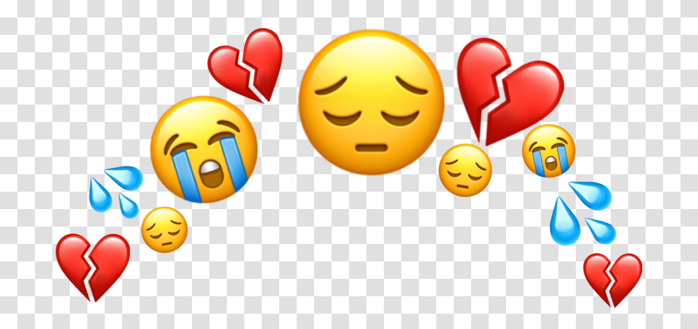 Sad Cry Crying Emojis Emojicrown Emoji Crown Smiley, Halloween, Food Transparent Png