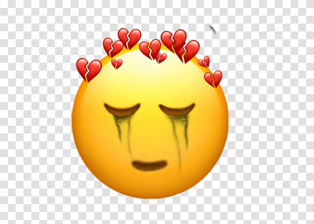 Sad Emoji Iphone Iphone Heart Crown Tears Trnen, Birthday Cake, Dessert, Food, Plant Transparent Png