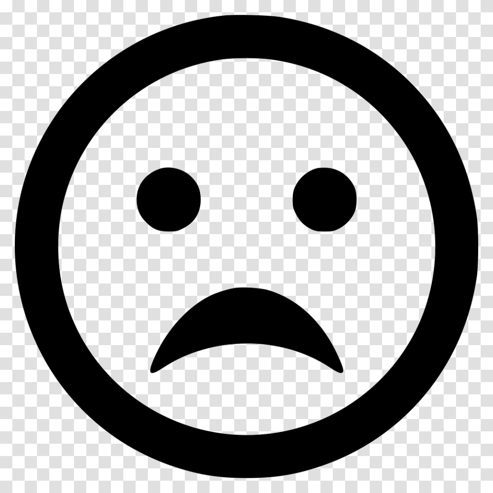 Sad Emoticon Creative Commons Icons, Disk, Stencil, Logo Transparent Png