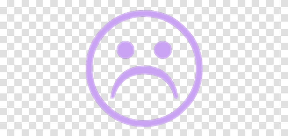 Sad Emoticon Emoji Violet Triste Violeta Sad Face Emoji Drawing, Symbol, Logo, Trademark, Label Transparent Png