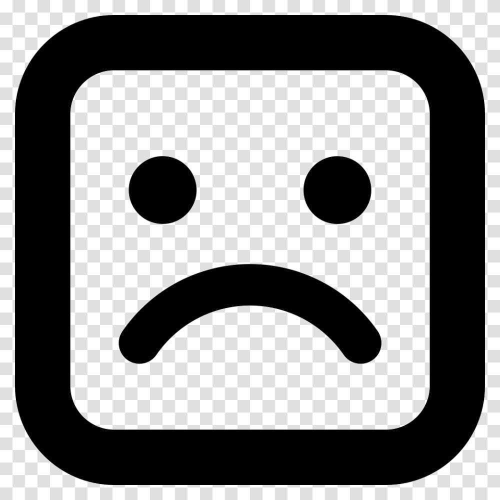 Sad Emoticon Square Face Icon Free Download, Game, Dice, Logo Transparent Png
