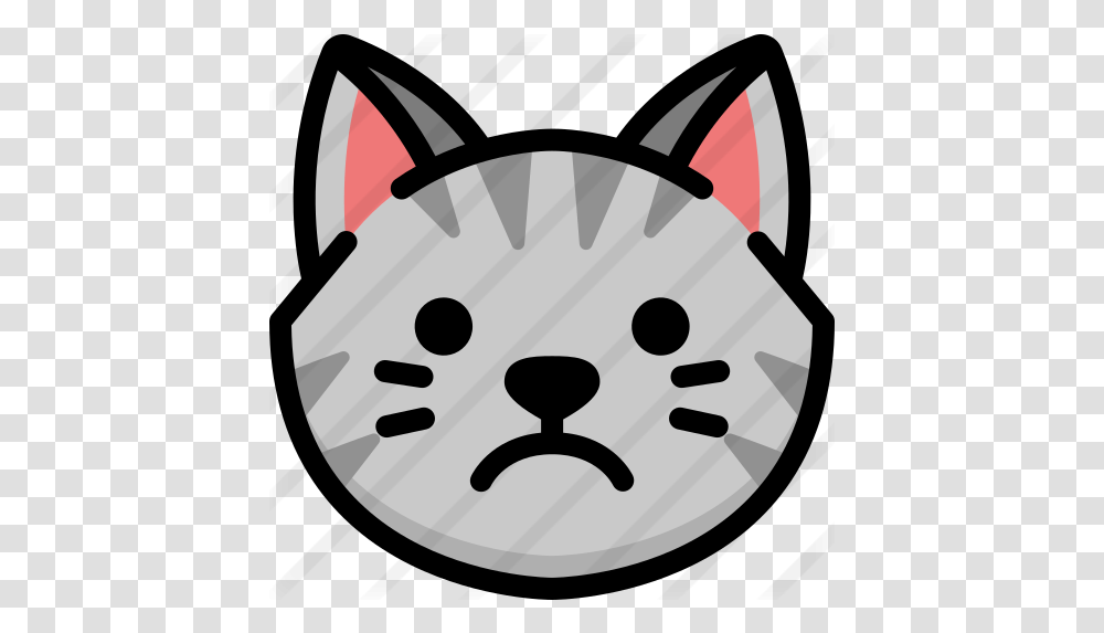 Sad Free Animals Icons Emoji Angry Cat Face, Piggy Bank, Stencil Transparent Png