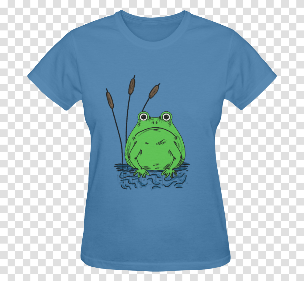 Sad Frog Sunny Women's T Shirt Baby Look Verde Musgo, T-Shirt, Plant, Sleeve Transparent Png