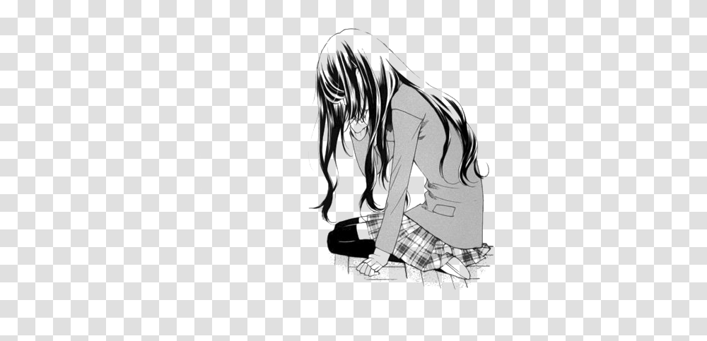 Sad Girl Free Image Sad Anime Girl, Manga, Comics, Book, Clothing Transparent Png