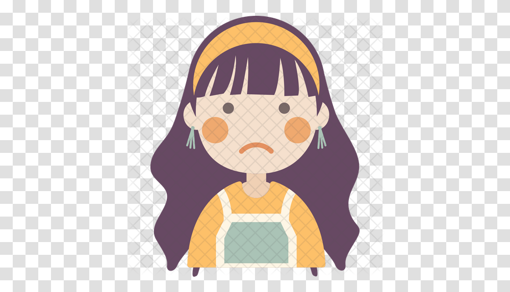 Sad Girl Icon Cute Girl Icon, Outdoors, Head, Face, Meal Transparent Png