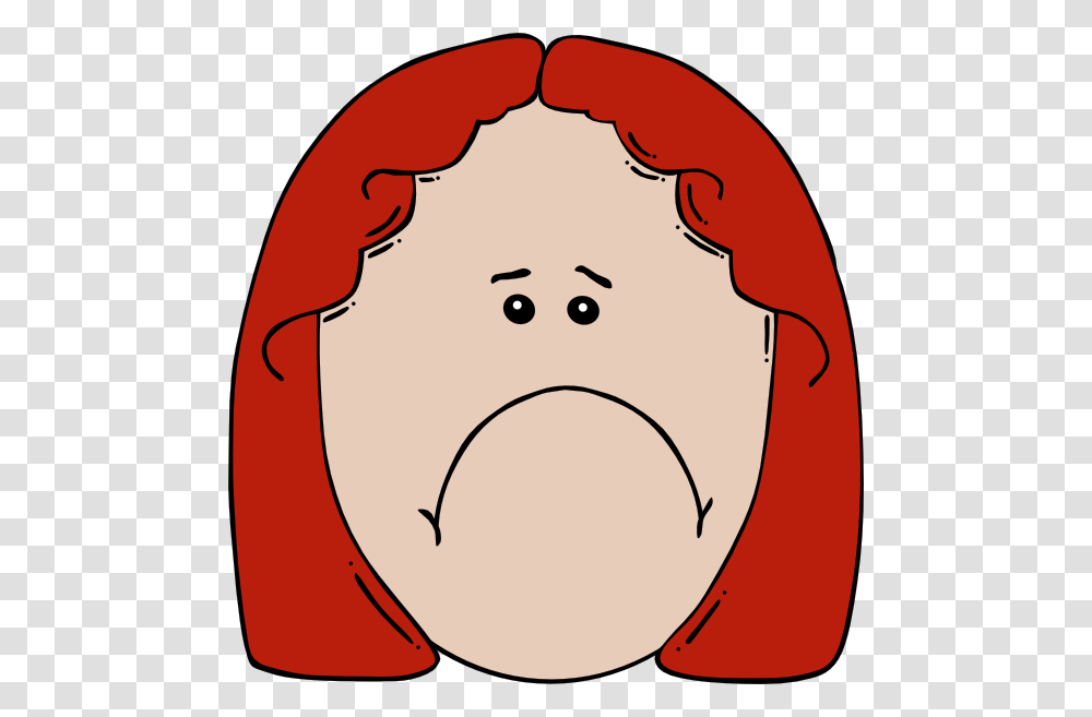 Sad Girl Red Hair Clip Art, Face, Head, Baby Transparent Png